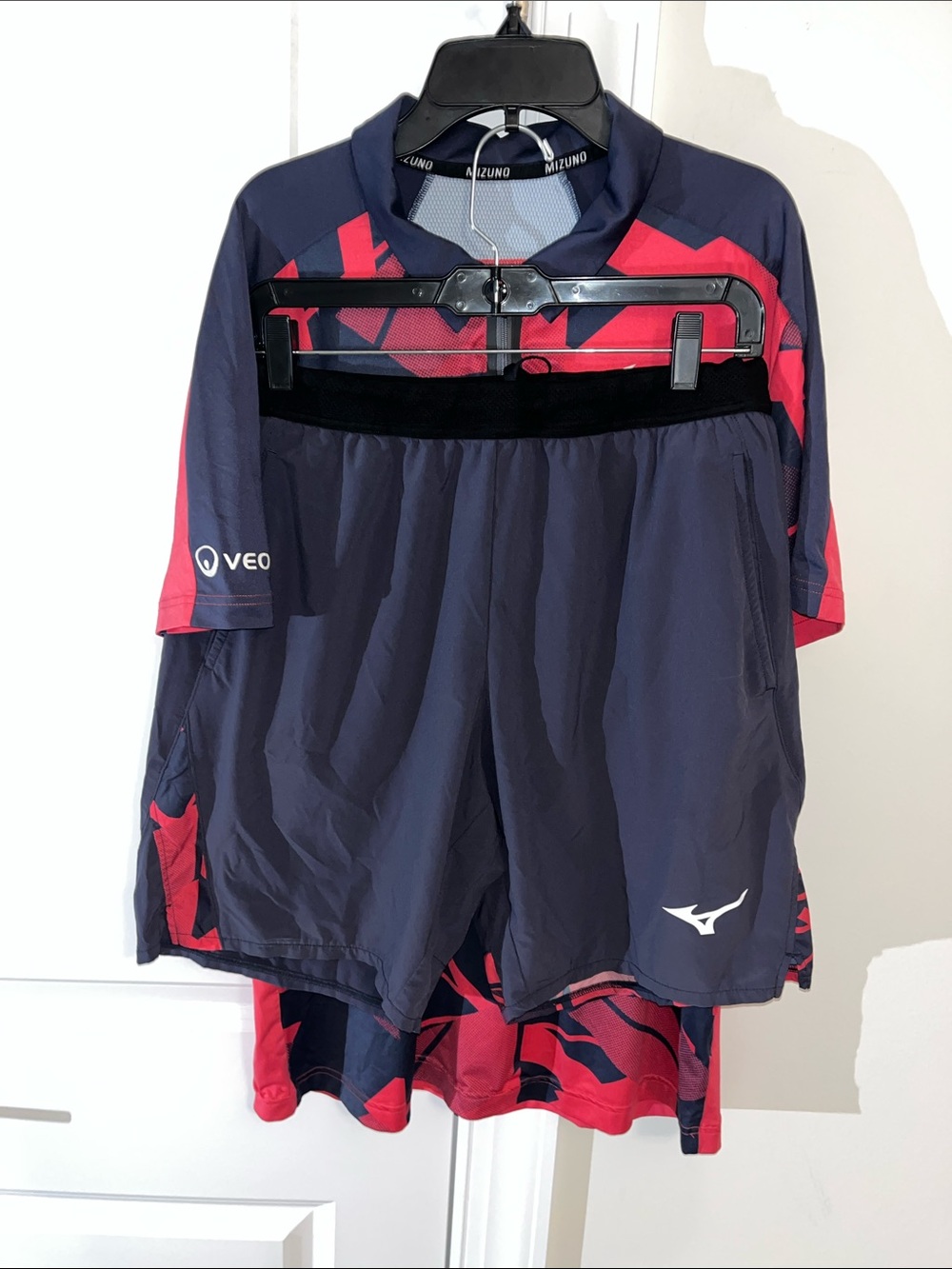 2 Piece PPA Pickleball Veolia Tour Mizuno polo shirt & matching Shorts M men’s